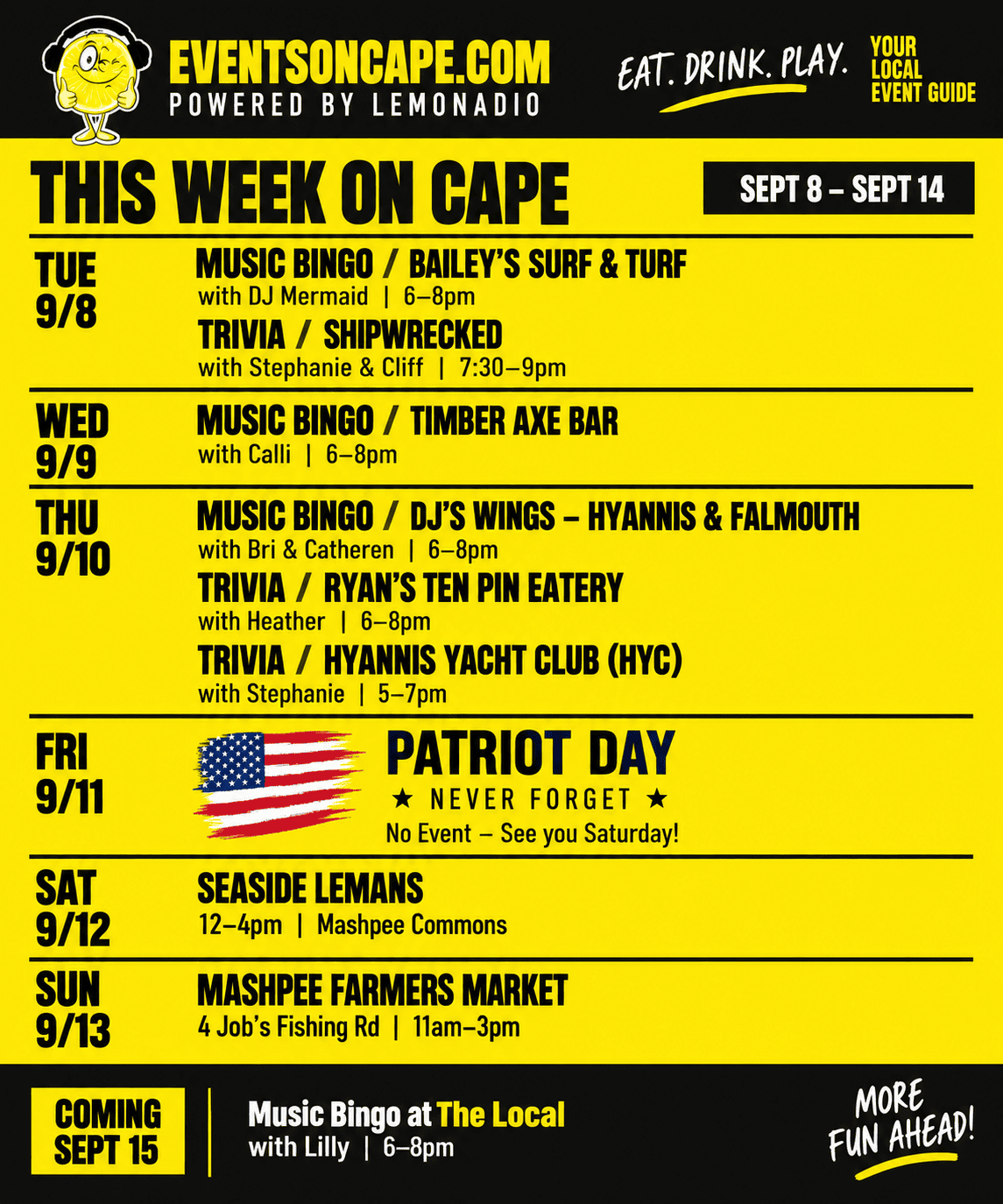 Event Lineup