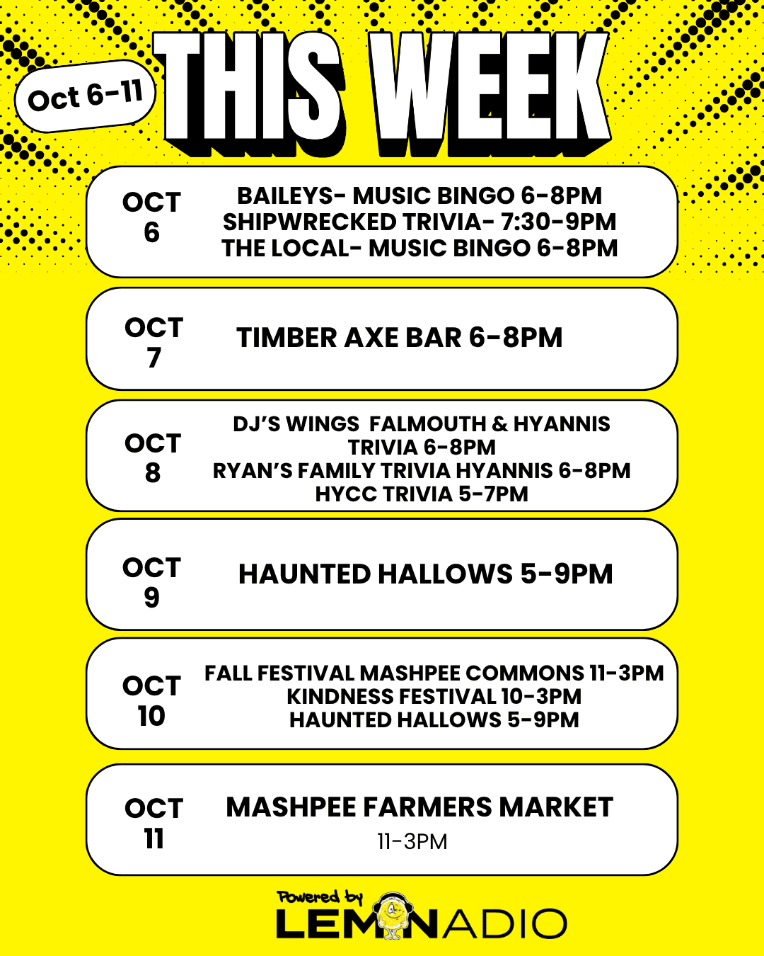This week for entertainment